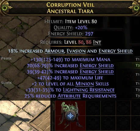 CORRUPTION VEIL ANCESTRAL TIARA