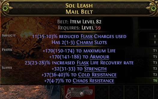 SOL LEASH MAIL BELT