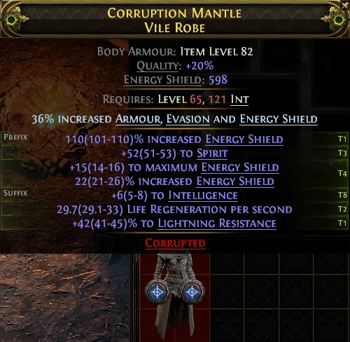 CORRUPTION MANTLE VILE ROBE