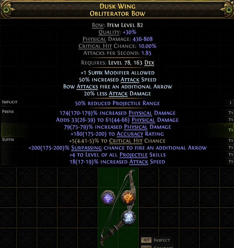 DUSK WING OBLITERATOR Bow