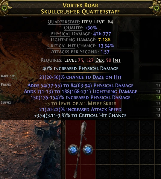 VORTEX ROAR SKULLCRUSHER QUARTERSTAFF
