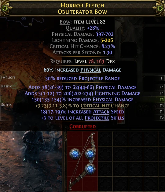 HORROR FLETCH OBLITERATOR Bow