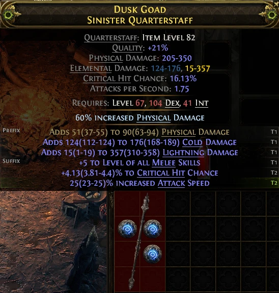 DUSK GOAD SINISTER QUARTERSTAFF