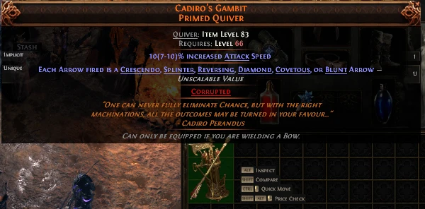 CADIRO'S GAMBIT PRIMED QUIVER