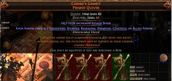 CADIRO'S GAMBIT PRIMED QUIVER