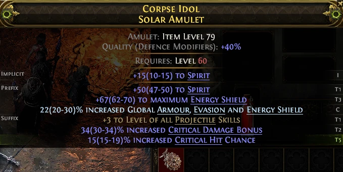 CORPSE IDOL SOLAR AMULET
