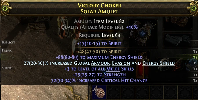 VICTORY CHOKER SOLAR AMULET