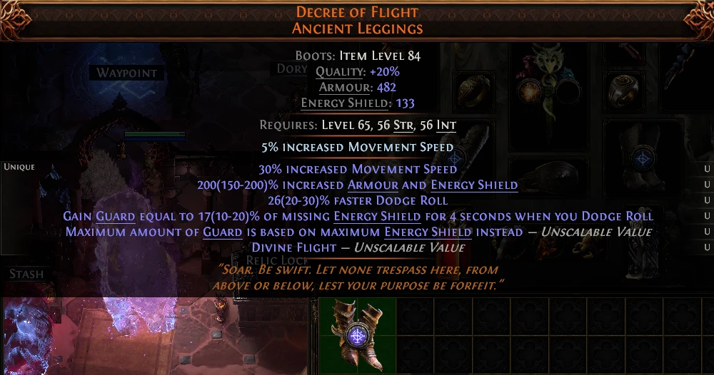 DECREE OF FLIGHT ANCIENT LEGGINGS