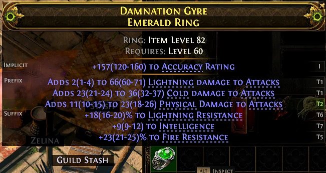 DAMNATION GYRE EMERALD RING