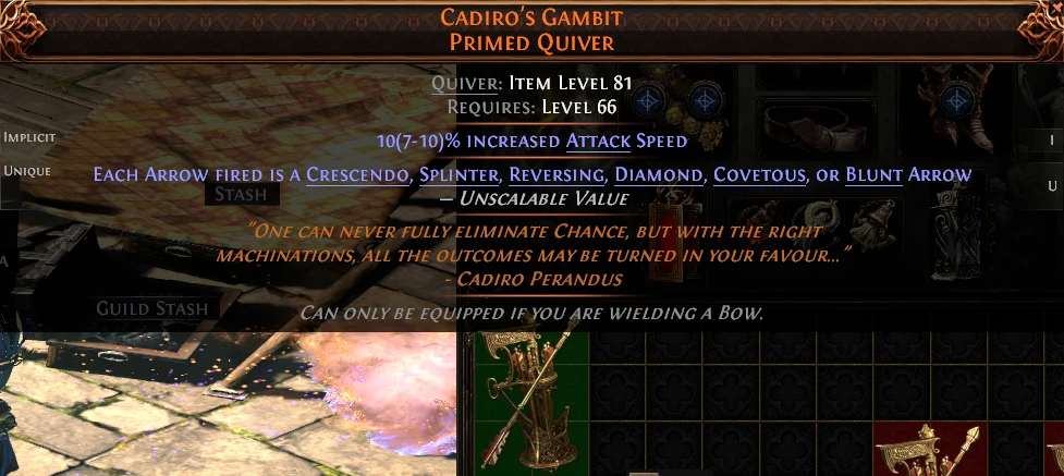 CADIRO'S GAMBIT PRIMED QUIVER
