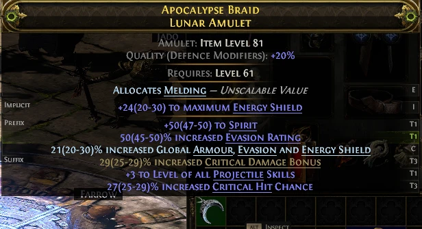 APOCALYPSE BRAID LUNAR AMULET JADO