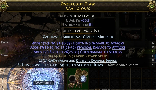 ONSLAUGHT CLAW VAAL GLOVES