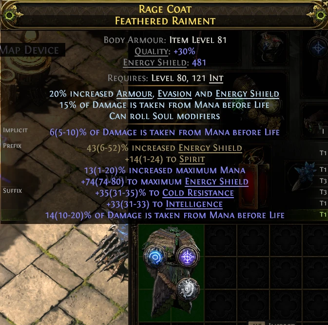 RAGE COAT FEATHERED RAIMENT