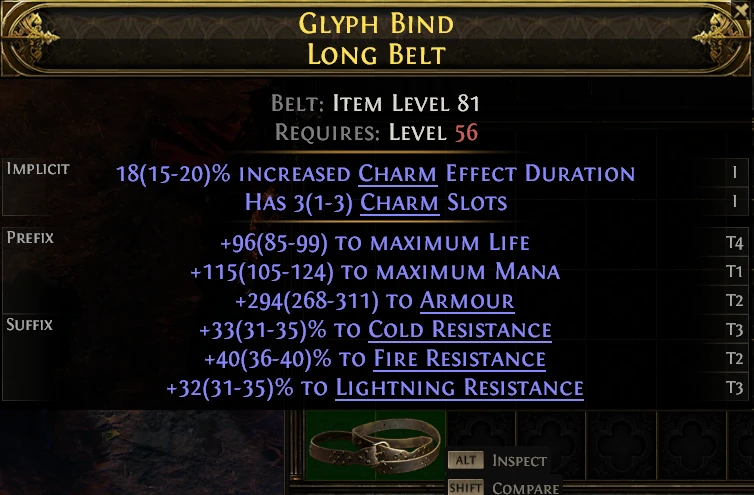 GLYPH BIND LONG BELT