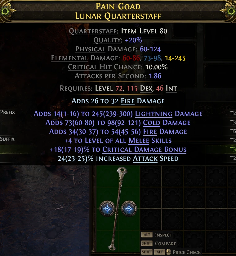 PAIN GOAD LUNAR QUARTERSTAFF