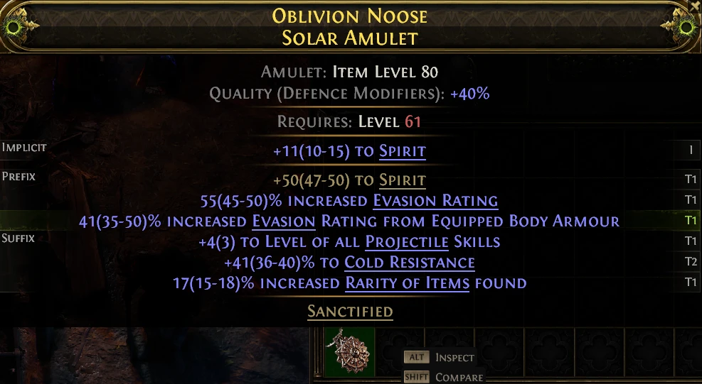OBLIVION NOOSE SOLAR AMULET