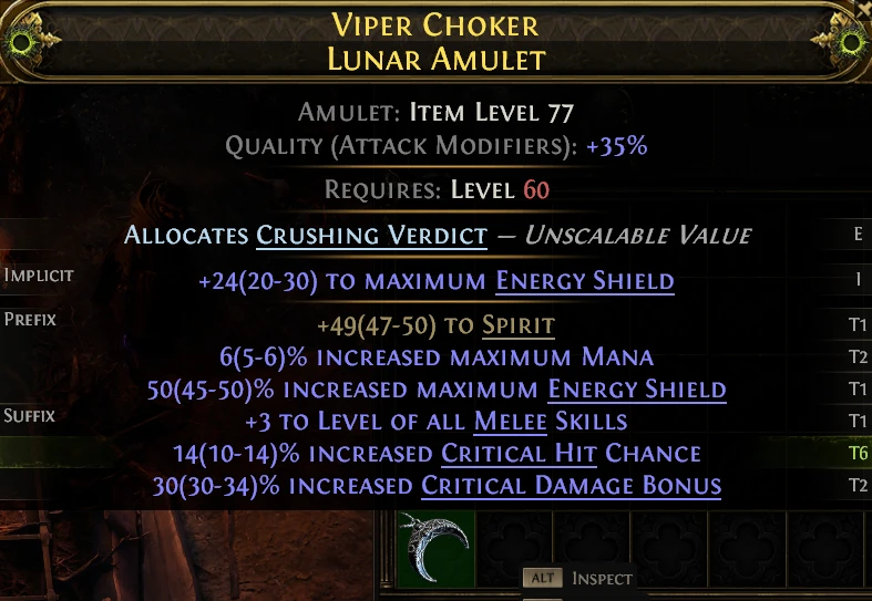 VIPER CHOKER LUNAR AMULET