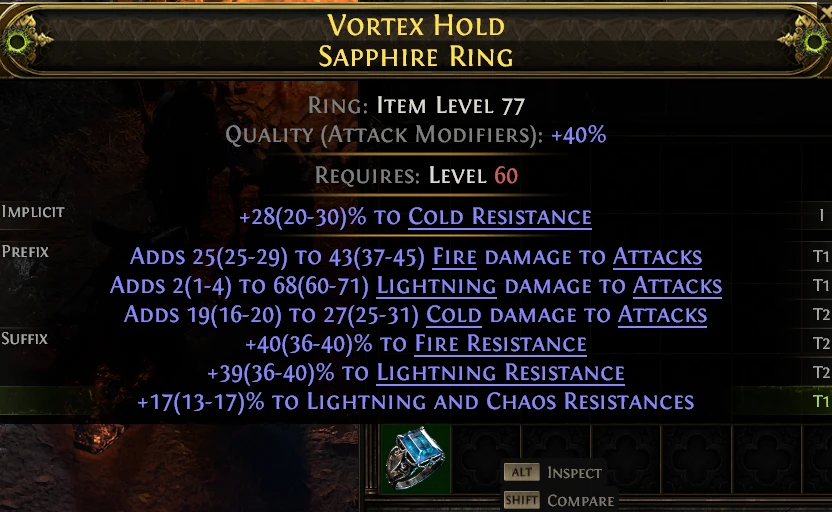 VORTEX HOLD SAPPHIRE RING