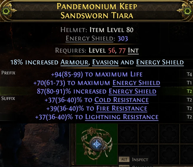 PANDEMONIUM KEEP SANDSWORN TIARA