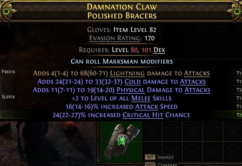 DAMNATION CLAW POLISHED BRACERS