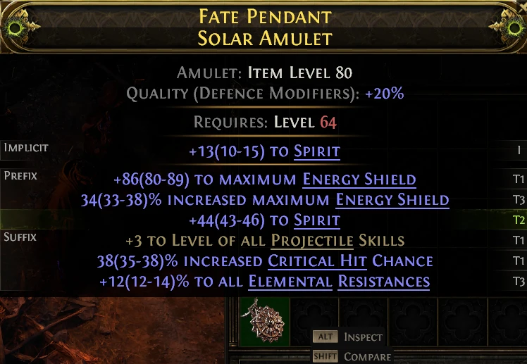 FATE PENDANT SOLAR AMULET