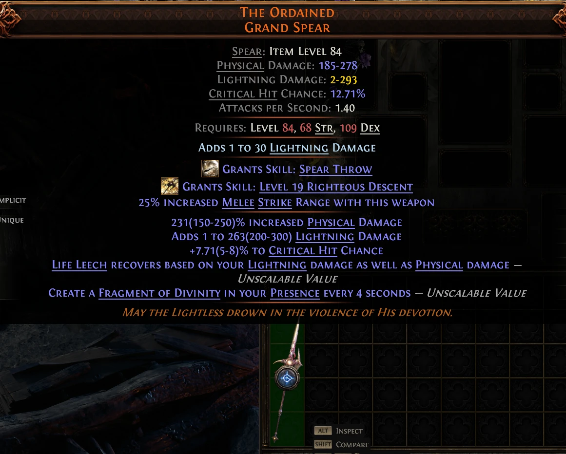 THE ORDAINED GRAND SPEAR
