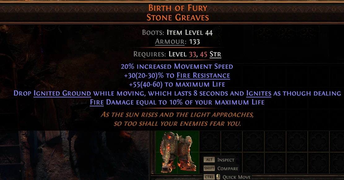 BIRTH OF FURY STONE GREAVES