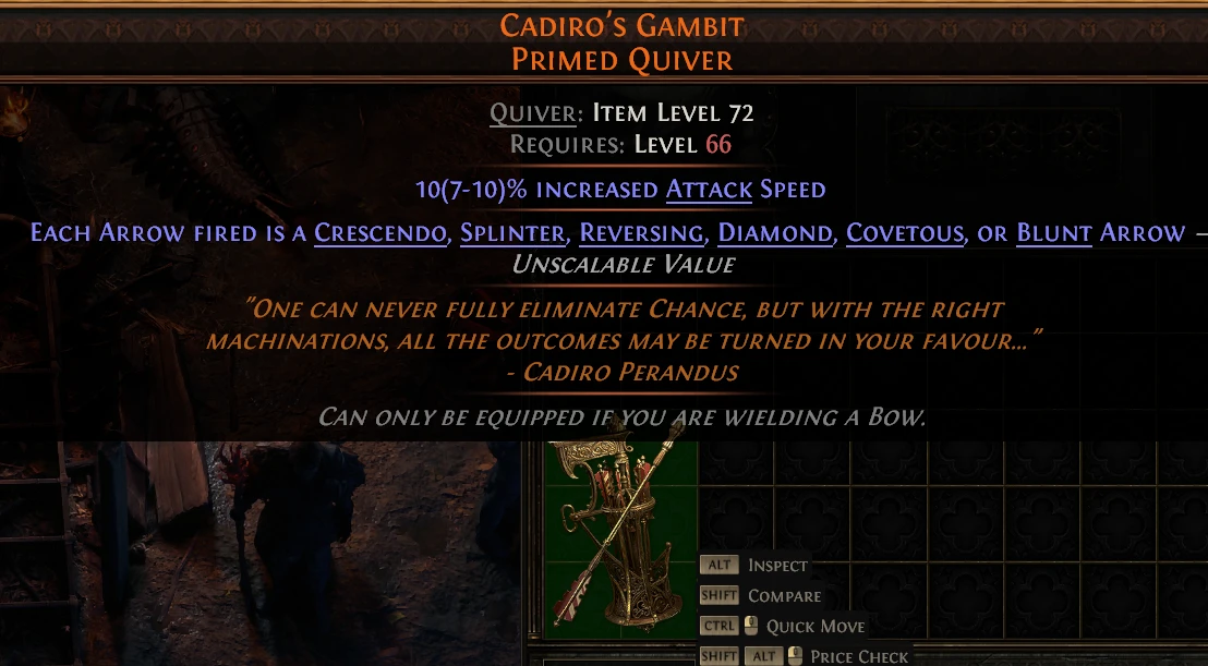 CADIRO'S GAMBIT PRIMED QUIVER
