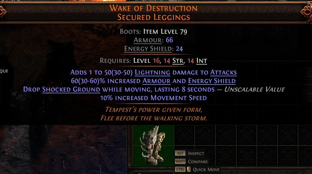 WAKE OF DESTRUCTION SECURED LEGGINGS