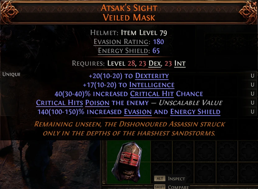 ATSAK'S SIGHT VEILED MASK