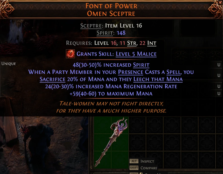 FONT OF POWER OMEN SCEPTRE