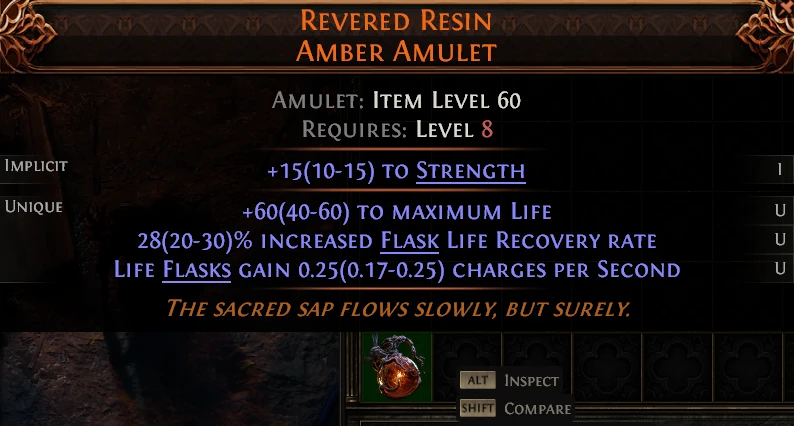 REVERED RESIN AMBER AMULET