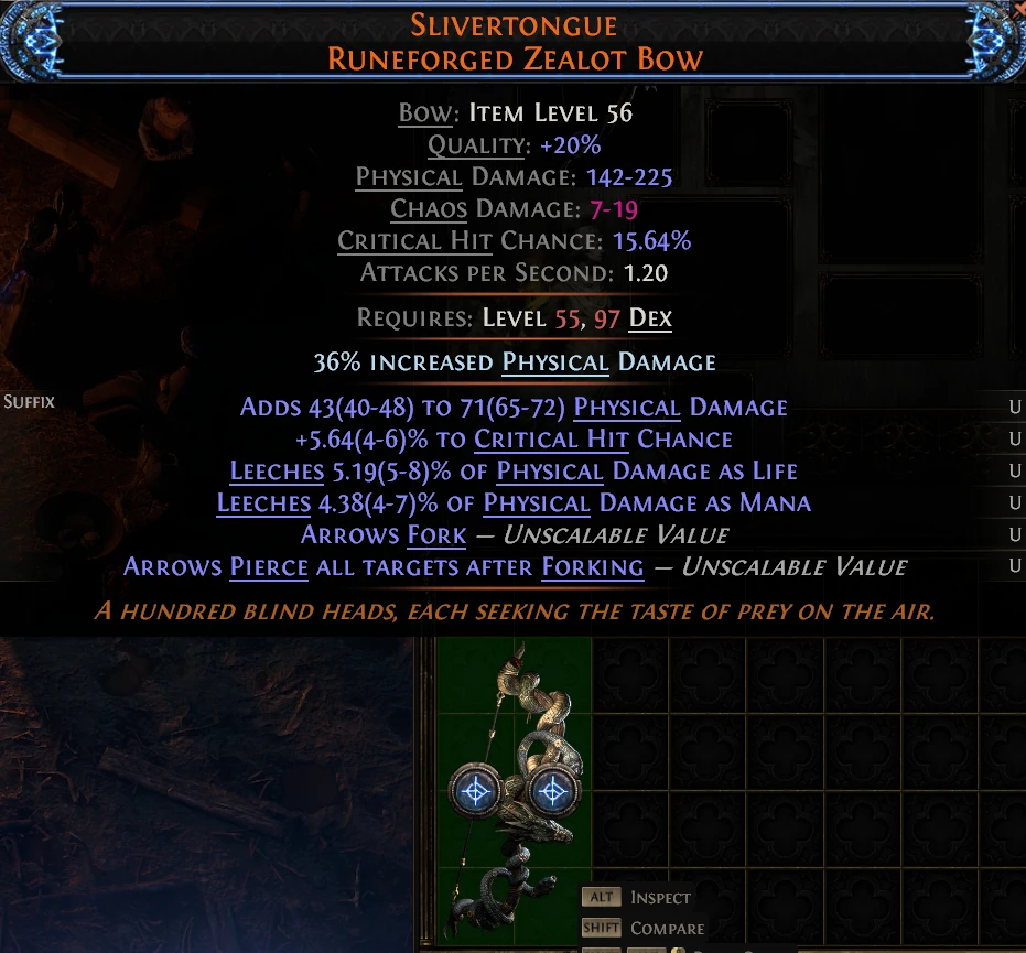 SLIVERTONGUE RUNEFORGED ZEALOT Bow