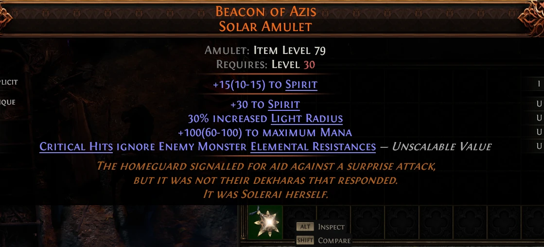 BEACON OF AZIS SOLAR AMULET