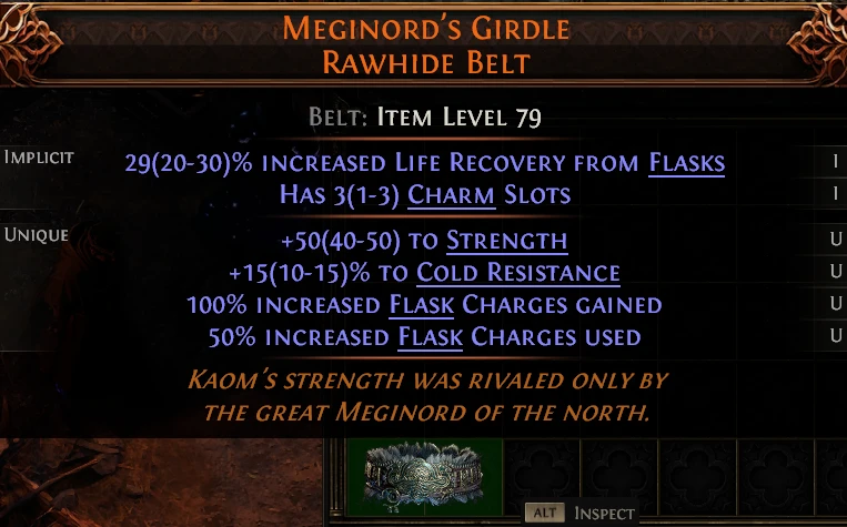 MEGINORD'S GIRDLE RAWHIDE BELT