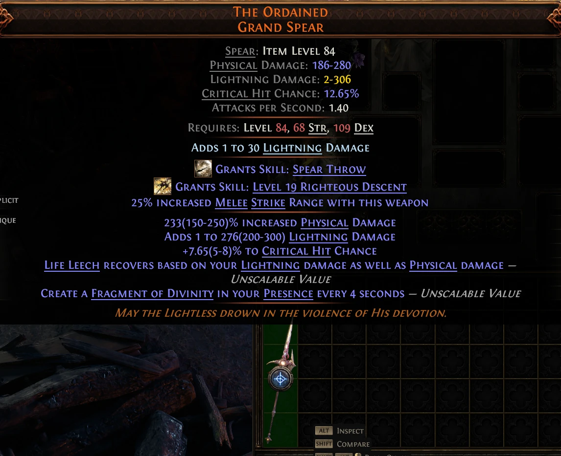 THE ORDAINED GRAND SPEAR