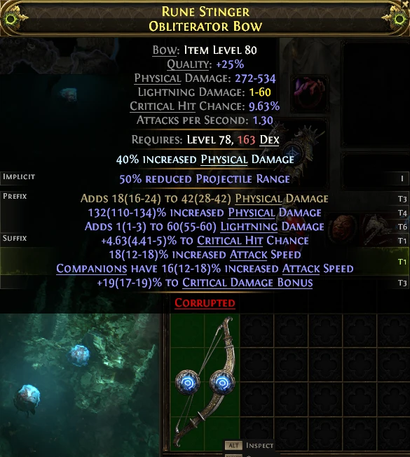 RUNE STINGER OBLITERATOR Bow