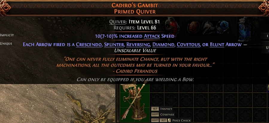 CADIRO'S GAMBIT PRIMED QUIVER