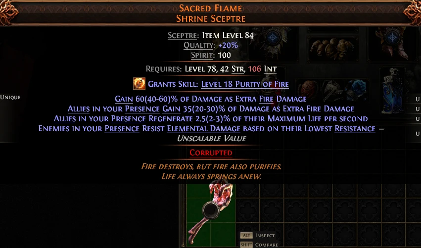 SACRED FLAME SHRINE SCEPTRE
