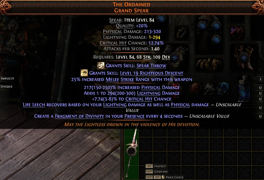 THE ORDAINED GRAND SPEAR