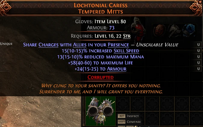 LOCHTONIAL CARESS TEMPERED MITTS