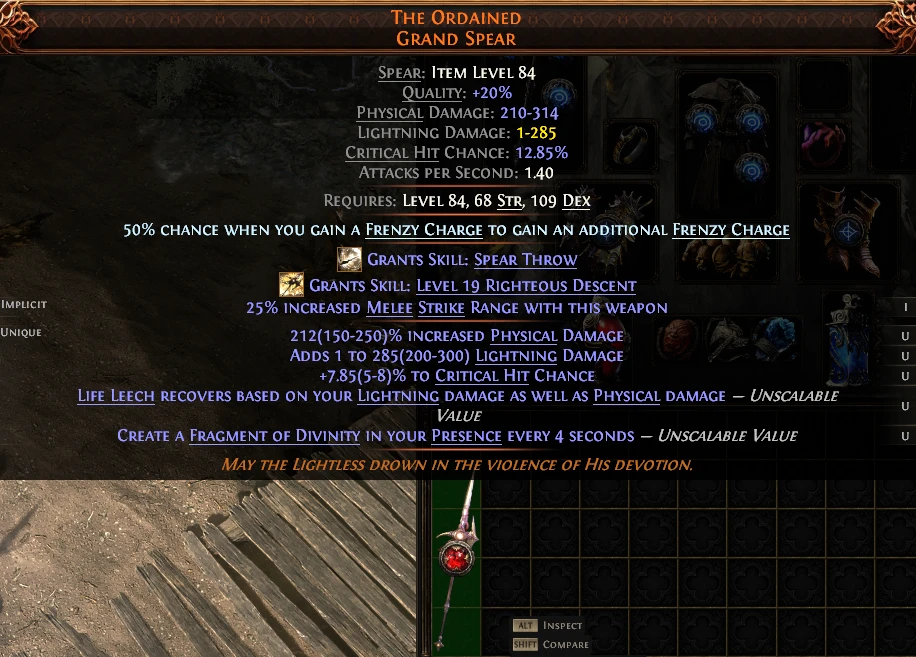 THE ORDAINED GRAND SPEAR