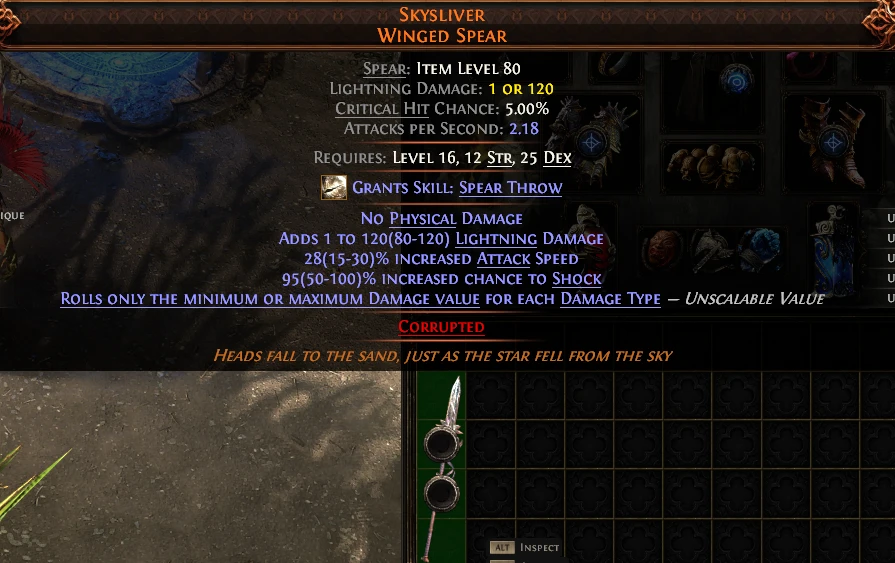 SKYSLIVER WINGED SPEAR