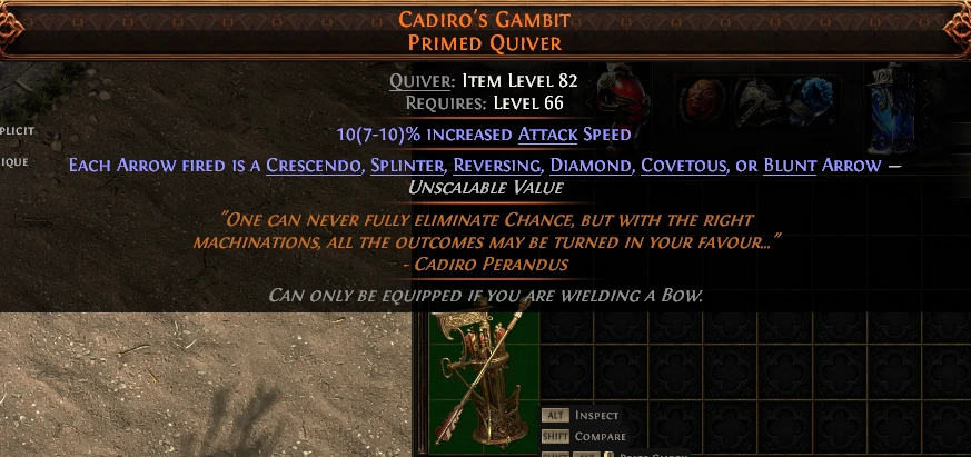 CADIRO'S GAMBIT PRIMED QUIVER