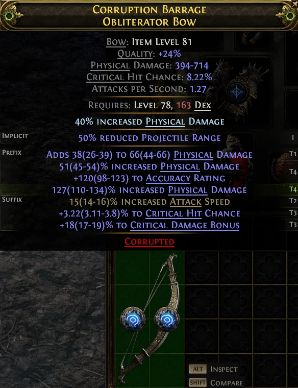 CORRUPTION BARRAGE OBLITERATOR Bow
