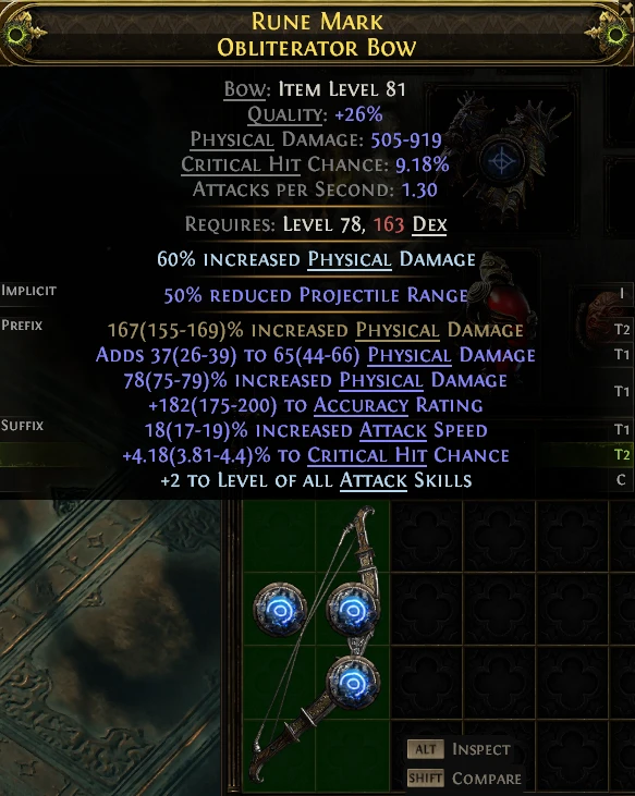 RUNE MARK OBLITERATOR Bow