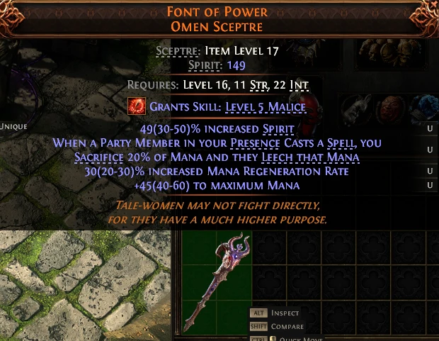 FONT OF POWER OMEN SCEPTRE