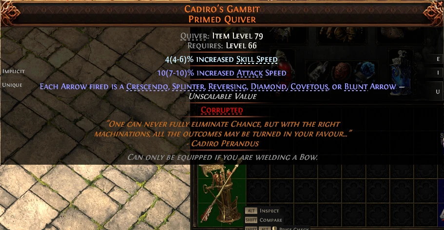 CADIRO'S GAMBIT PRIMED QUIVER