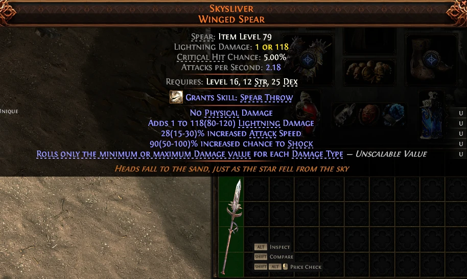 SKYSLIVER WINGED SPEAR