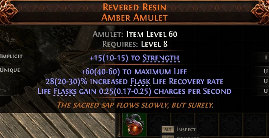 REVERED RESIN AMBER AMULET